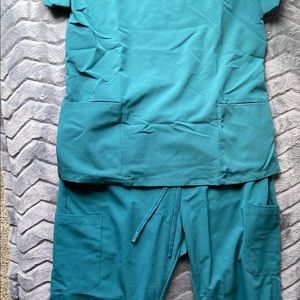 Mandala Caribbean Blue Womens Scrub Set